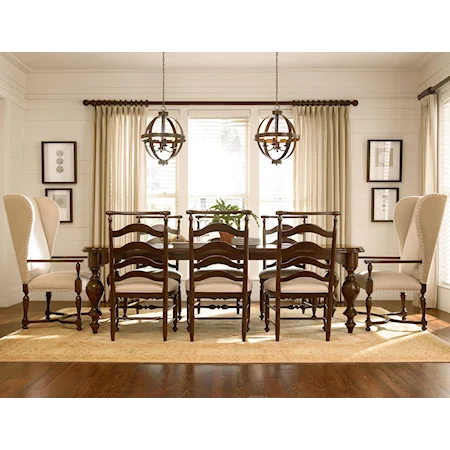 9 Piece Dining Set with Paula's Host & Hostess Chairs